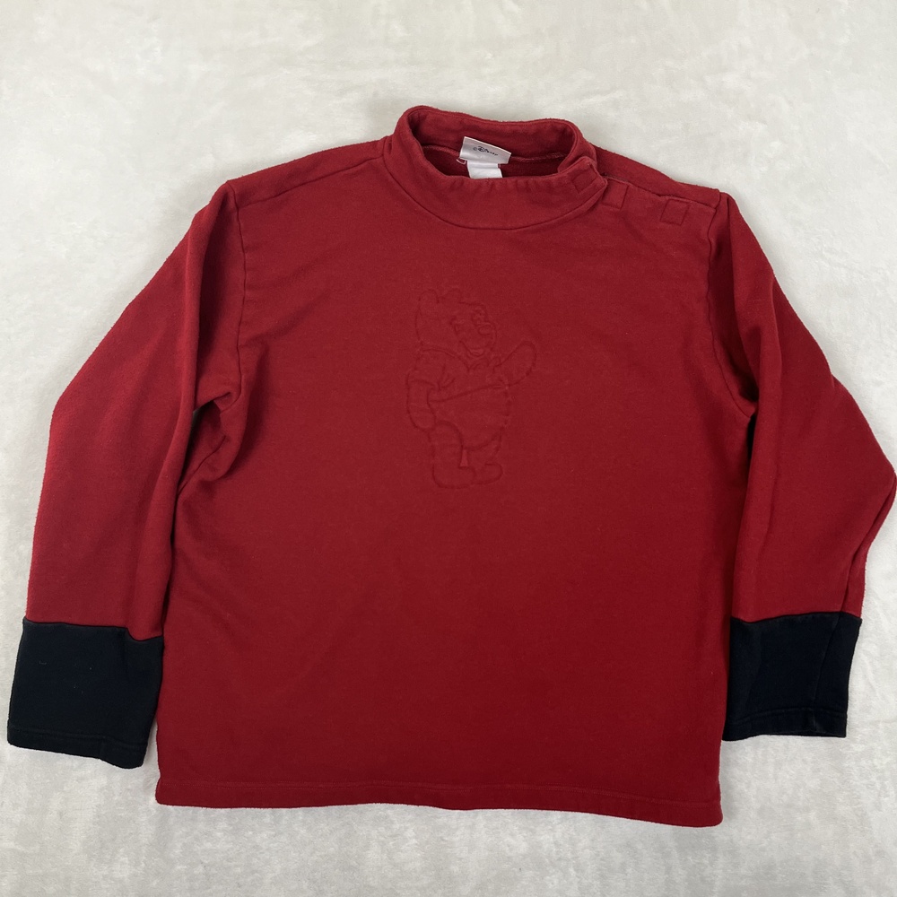 Vintage Disney Winnie The Pooh Sweatshirt Womens Large Red Pullover Y2K